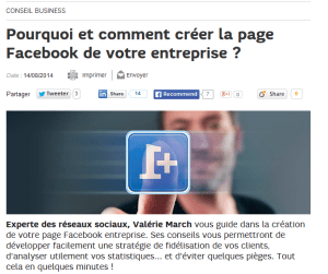 Pourquoi et comment créer la page Facebook de votre entreprise